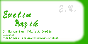 evelin mazik business card